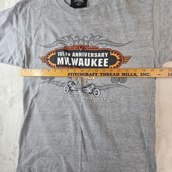 212 Milwaukee Rally Shirt Large Men’s 105th Anniversary 2008 Motorcycle Rider - Picture 1 of 7